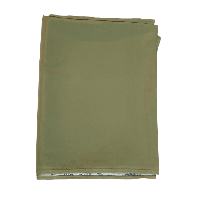 Folded muted olive khaki Royal Elite men's suiting fabric