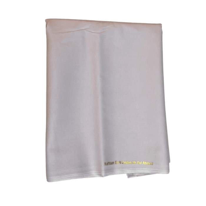 Soft white Kaptaan Soft Cotton by Gul Ahmed men's suiting fabric