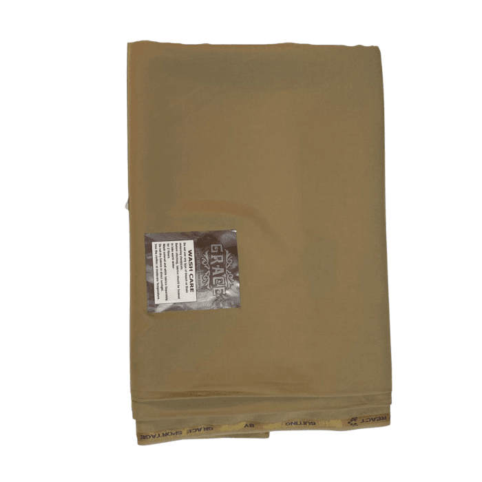 Folded warm golden beige Grace Sportage men's suiting fabric