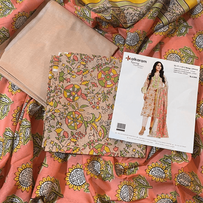 Alkaram Digital Lawn 3-Piece Unstitched β Assorted Designs β image 3
