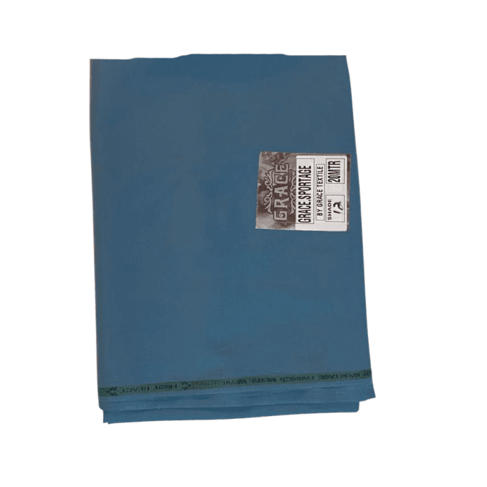 Folded steel ice blue Grace Sportage men's suiting fabric