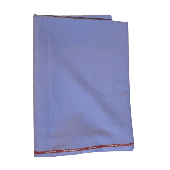 Sky blue periwinkle Super Dynasty Dior men's suiting fabric with red selvage