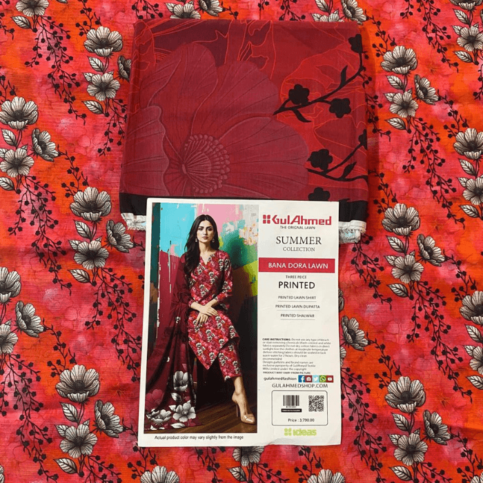 Gulahmed Bana Dora Printed Lawn 3-Piece β Assorted Designs β image 4