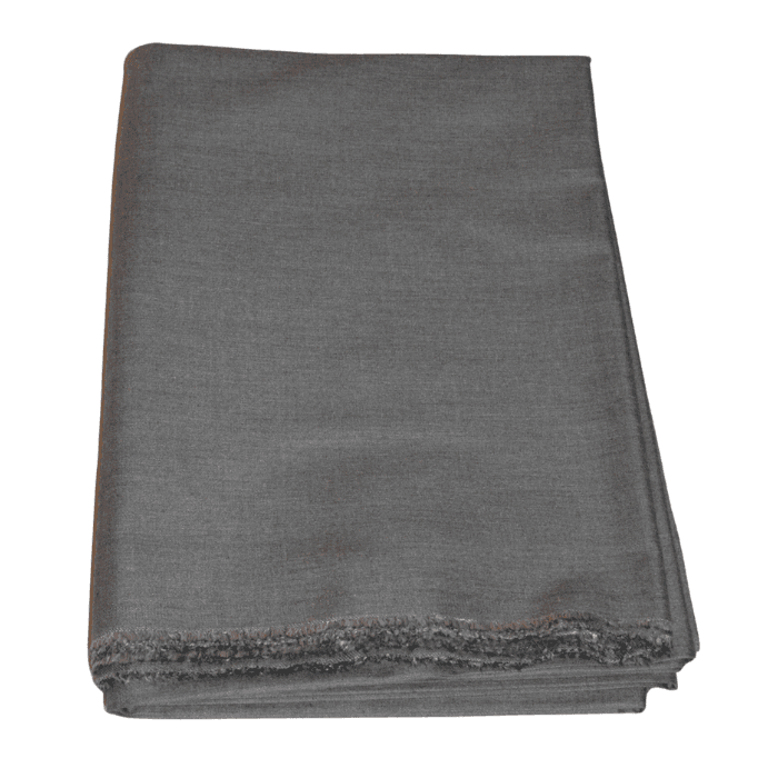 Folded steel gray melange Yaqoot men's suiting fabric