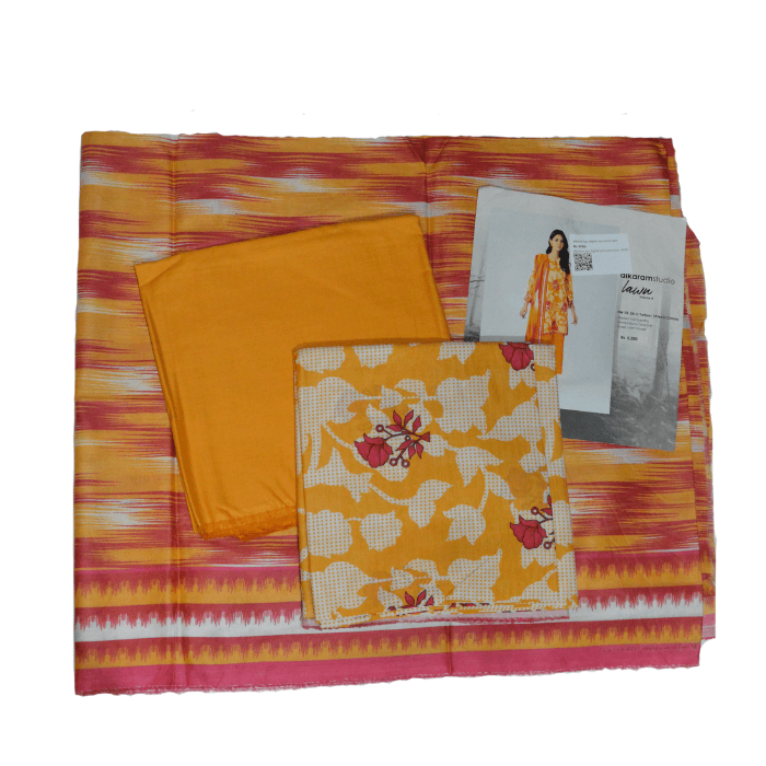Alkaram 3-Piece Digital Bana Dora Lawn — image 5
