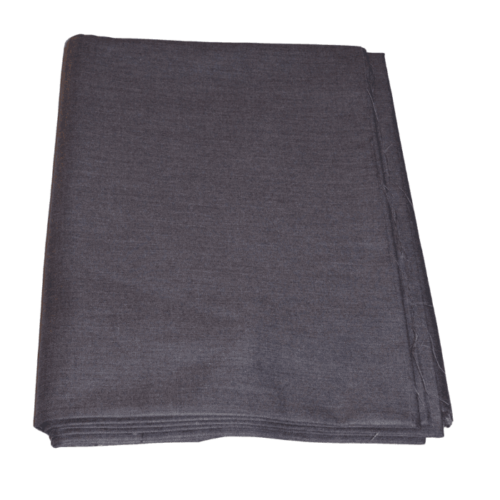 Folded charcoal gray melange Yaqoot men's suiting fabric