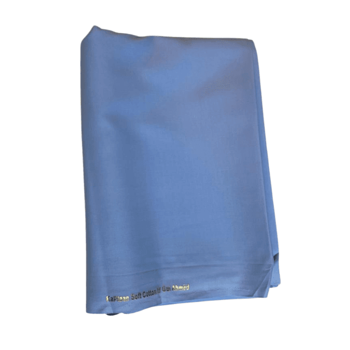 Sky blue cornflower Kaptaan Soft Cotton by Gul Ahmed men's suiting fabric