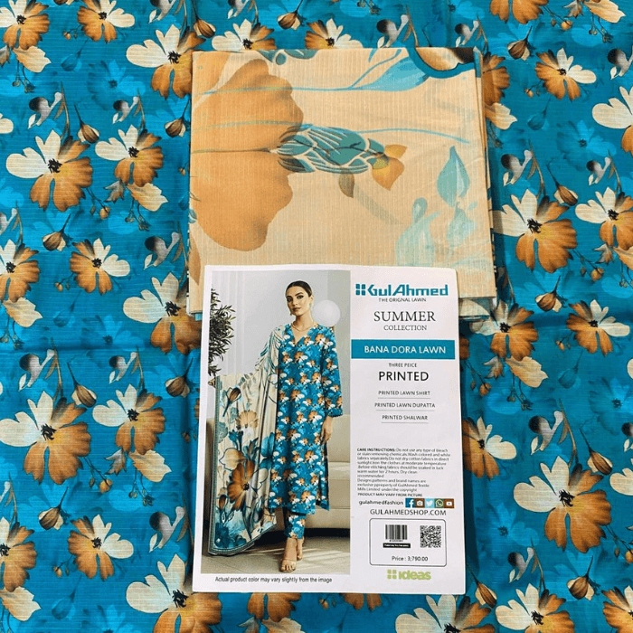 Gulahmed Bana Dora Printed Lawn 3-Piece β Assorted Designs β image 5