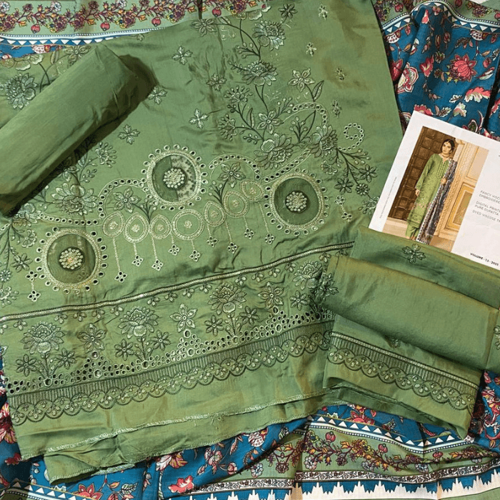 Sapphire Fancy Viscose Embroidered 3-Piece β Assorted Colours β image 2