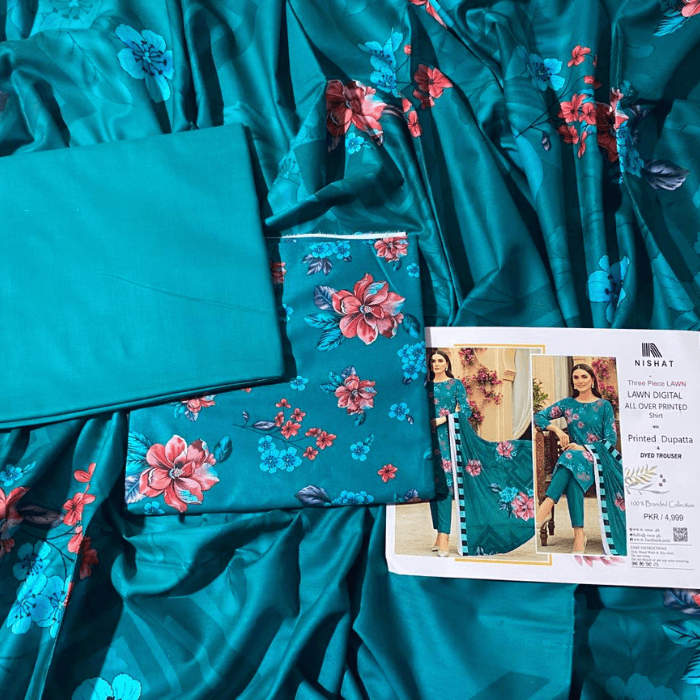 Nishat 3-Piece Lawn Digital Allover Shirt Printed Dupatta And Dyed Trouser β image 1