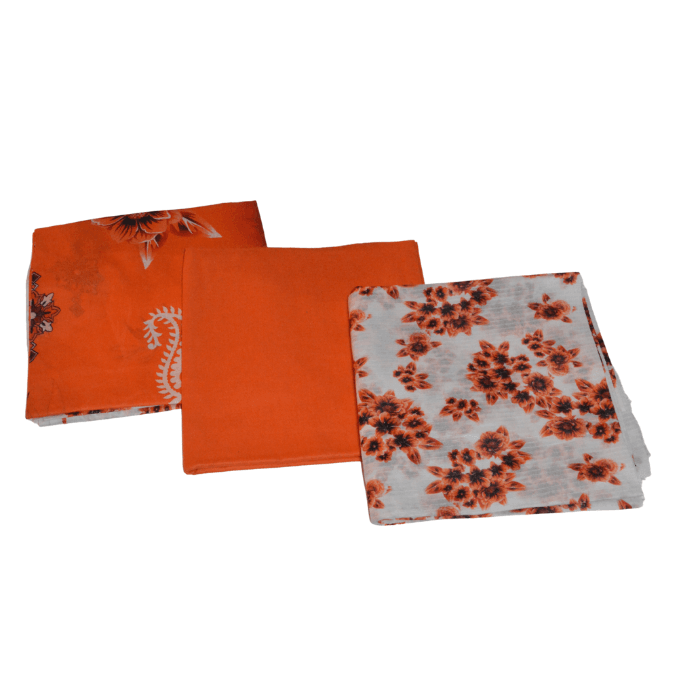 Kashish Summer Lawn 3-Piece Unstitched β Orange β image 1