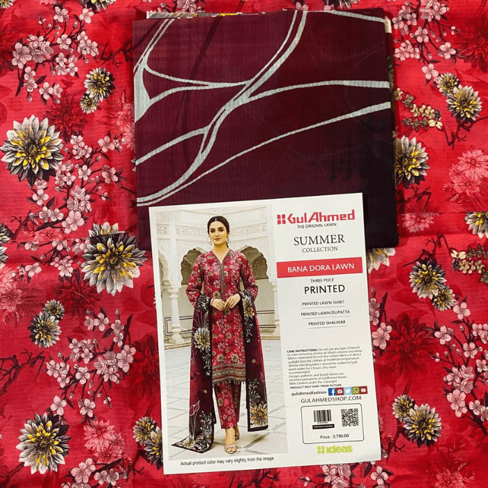 Gulahmed Bana Dora Printed Lawn 3-Piece β Assorted Designs β image 7