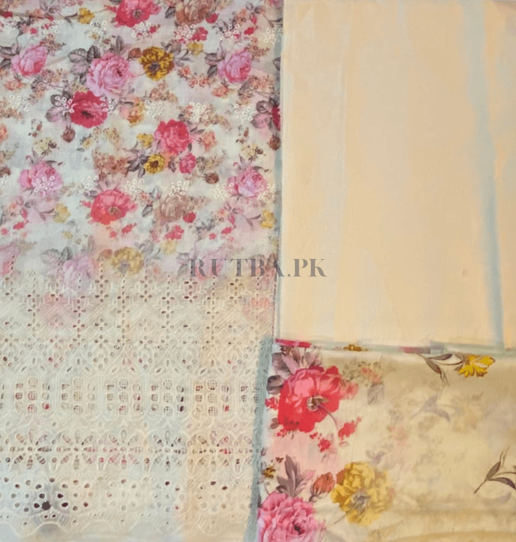 CHIKANKARI heavy daman 3piece