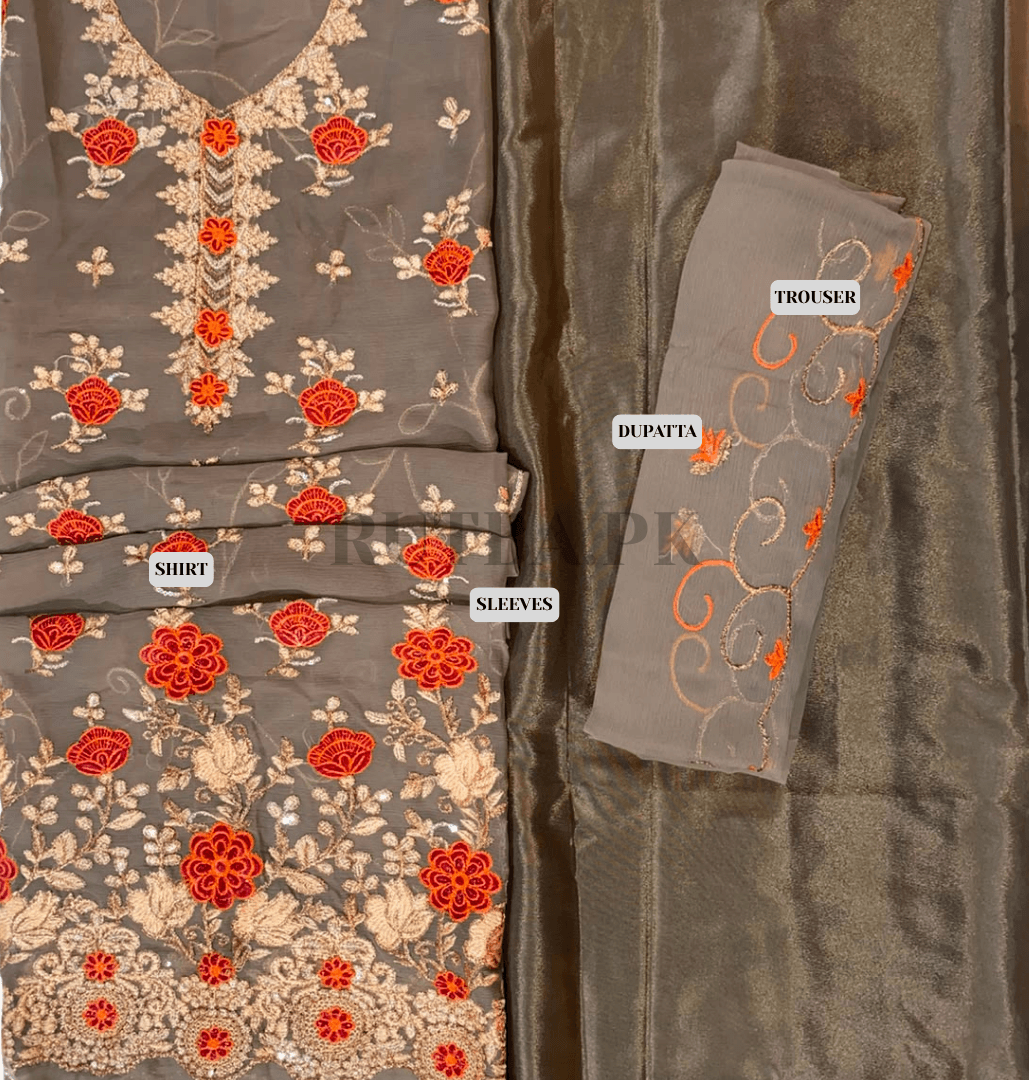 Chiffon Embroiderd 3 - Piece