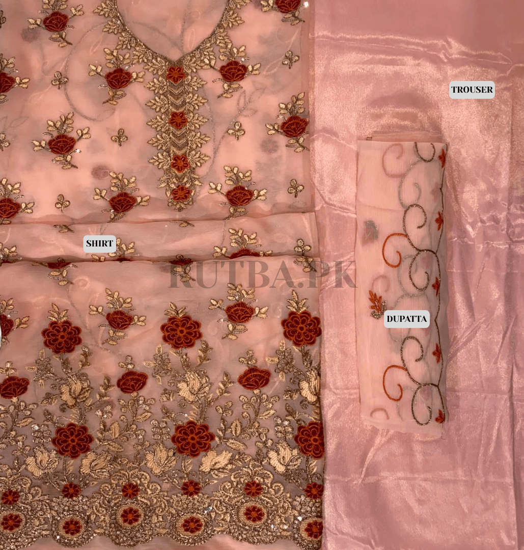 Chiffon Embroiderd 3 - Piece