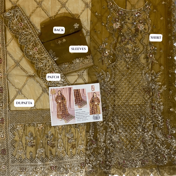 Emaan Adeel Embrioded Hm Breeze Net Fbs Organza Pallu (kal)