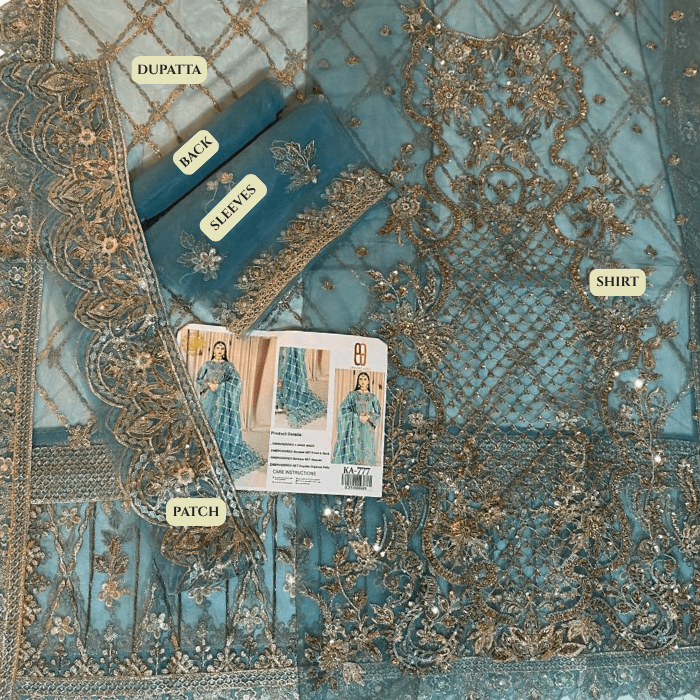 Emaan Adeel Embrioded Hm Breeze Net Fbs Organza Pallu (kal)