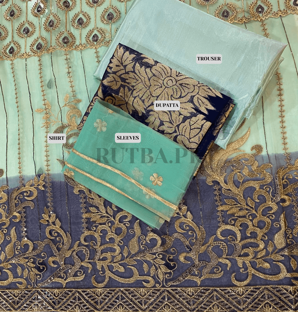Organza 4 - Piece Zarri Weaving Work