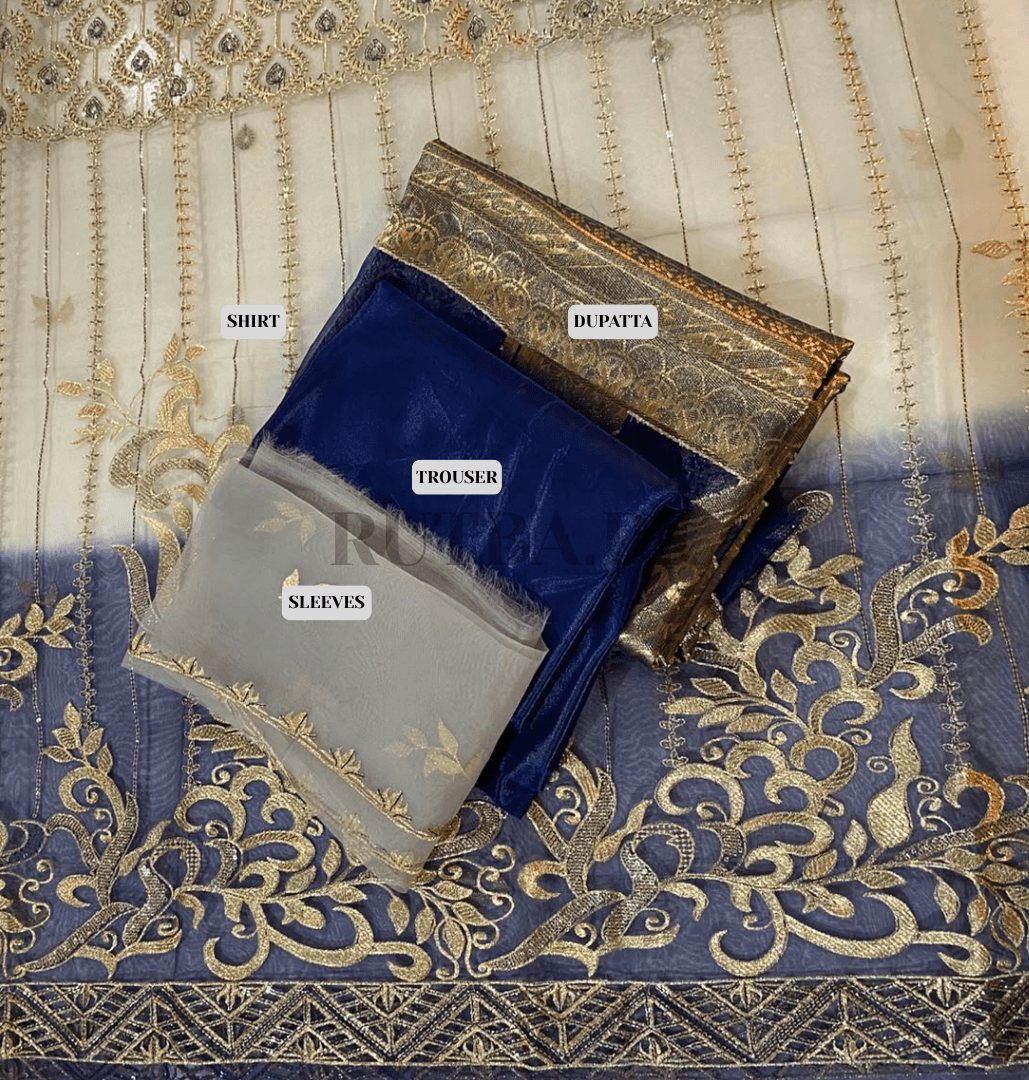 Organza 4 - Piece Zarri Weaving Work