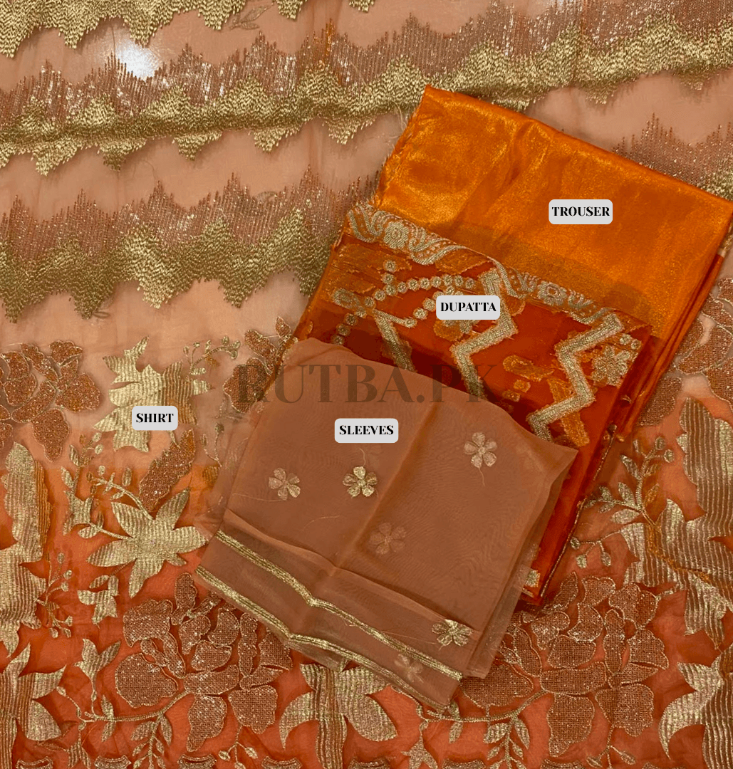 Organza 4 - Piece Zarri Weaving Work