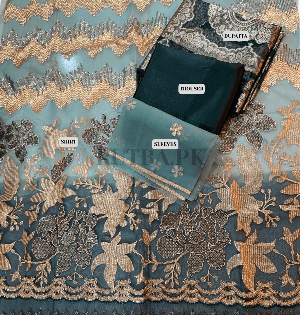 Organza 4 - Piece Zarri Weaving Work