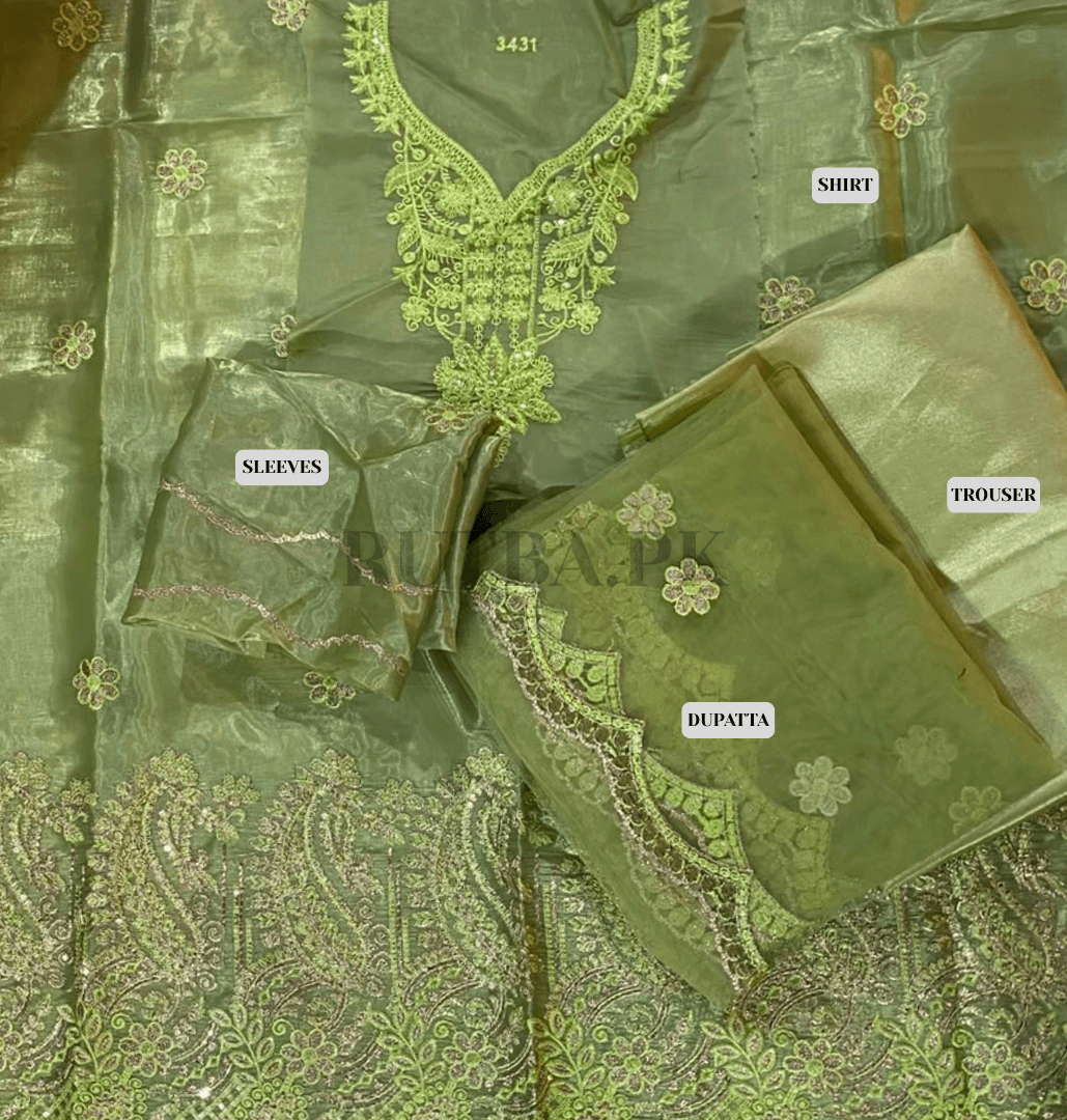 Silk Cutwork 3 - Piece Suit