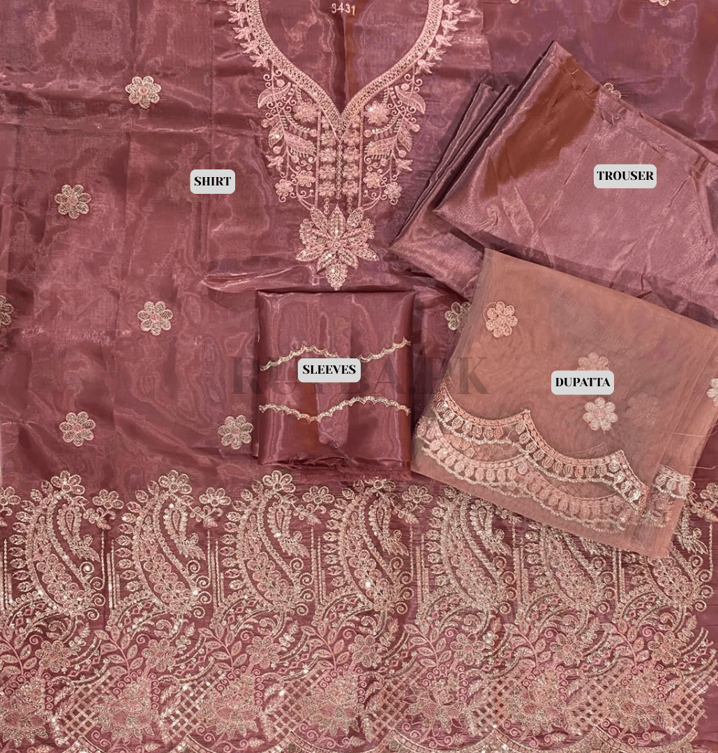 Silk Cutwork 3 - Piece Suit
