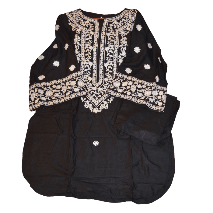 black Embroidered 2pc