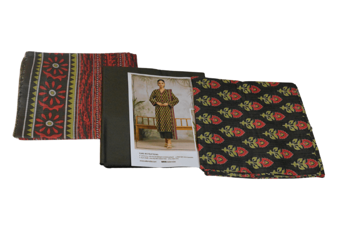 edenrobe unstitched 3pc allover printed lawn shirt trouser end