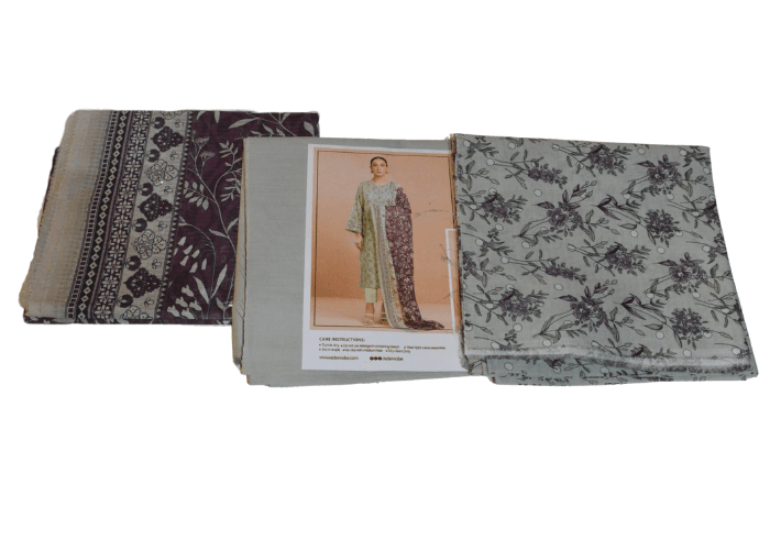 edenrobe unstitched 3pc allover printed lawn shirt trouser end