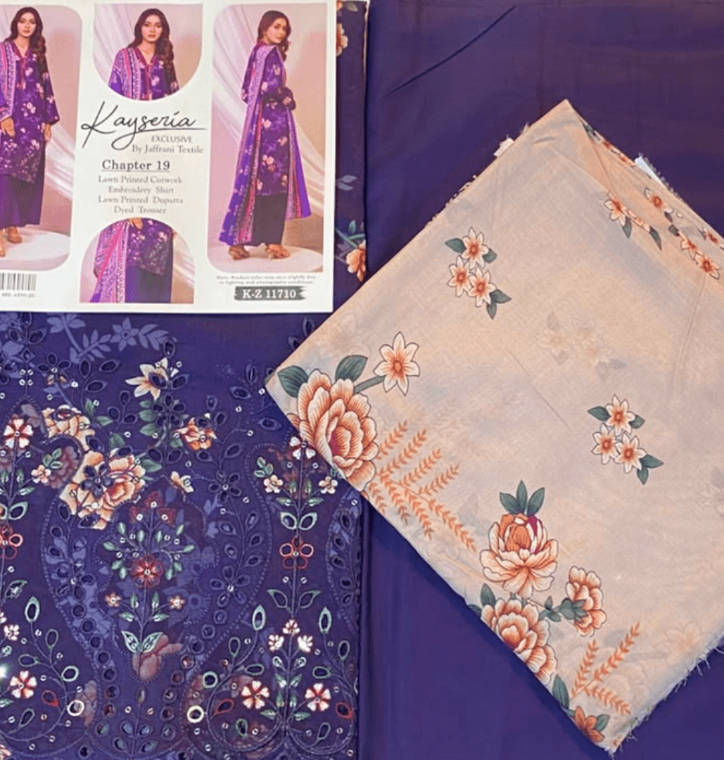 kayseria (jaffrani textile) unstitched 3pc
