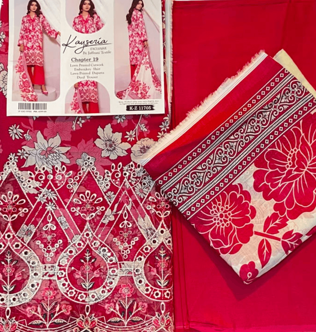 kayseria (jaffrani textile) unstitched 3pc