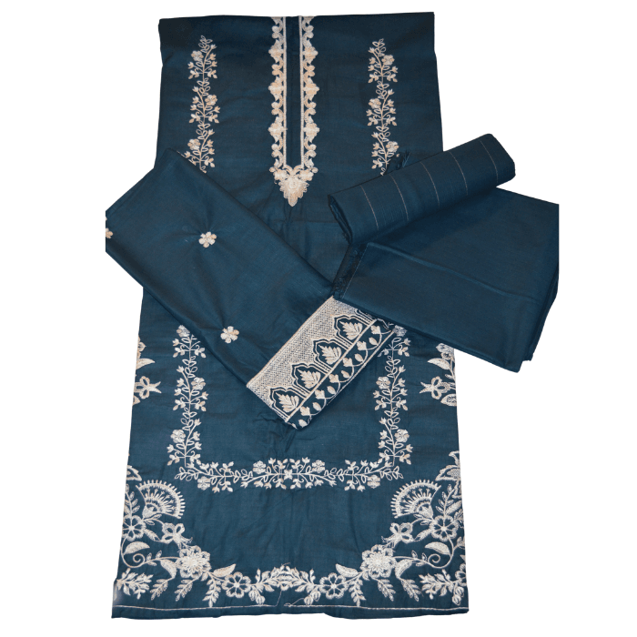 khaddi 3pc with lawn dupata 