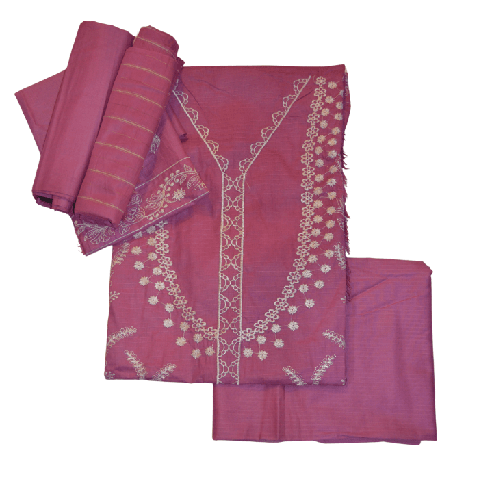 khaddi 3pc with lawn dupata 