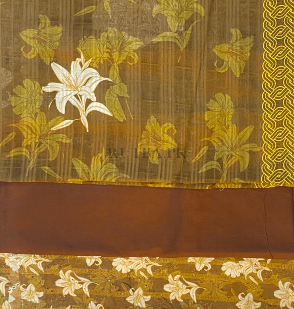 rutba chikankari unstitched 3piece