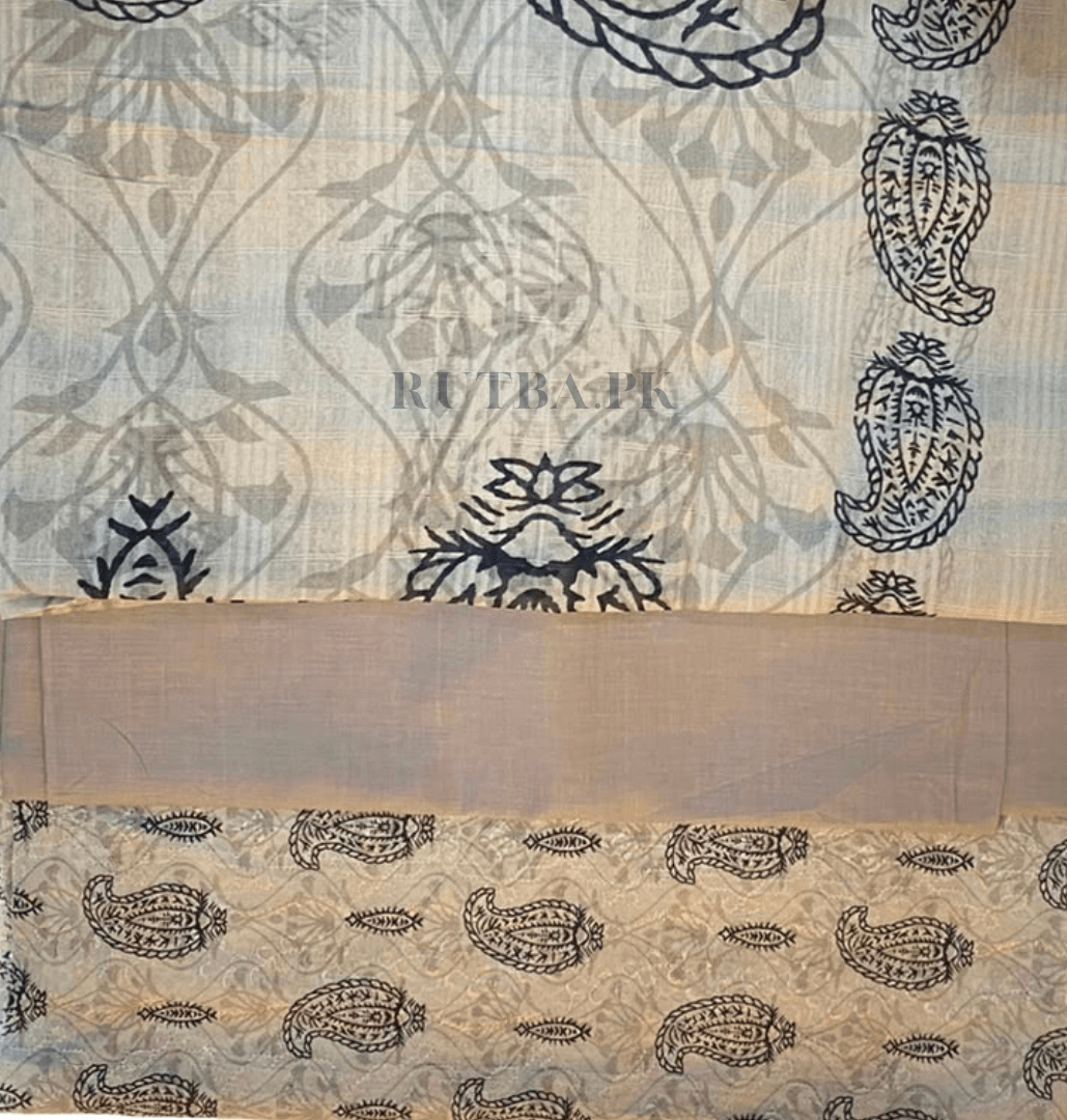 rutba chikankari unstitched 3piece