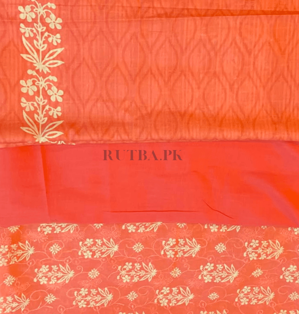 rutba chikankari unstitched 3piece