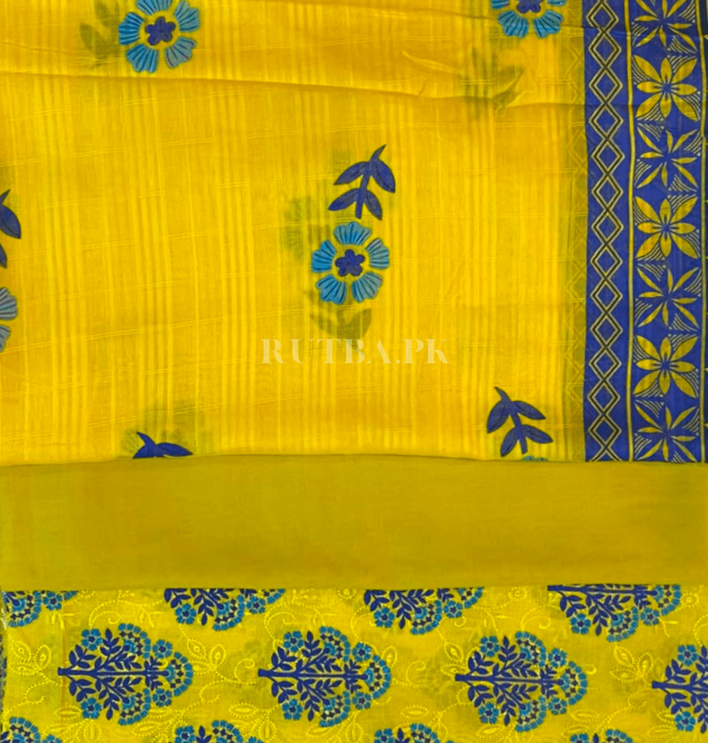 rutba chikankari unstitched 3piece