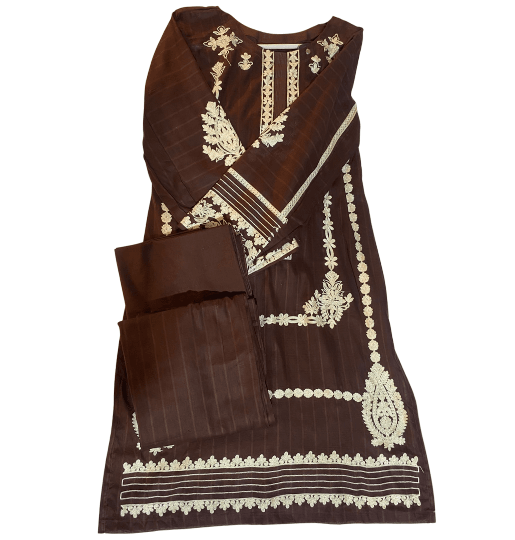 rutba stitched 3pc bareeze lawn