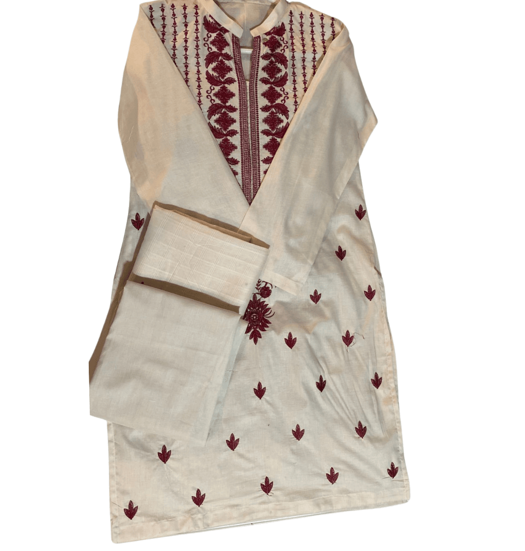 rutba stitched 3pc bareeze lawn