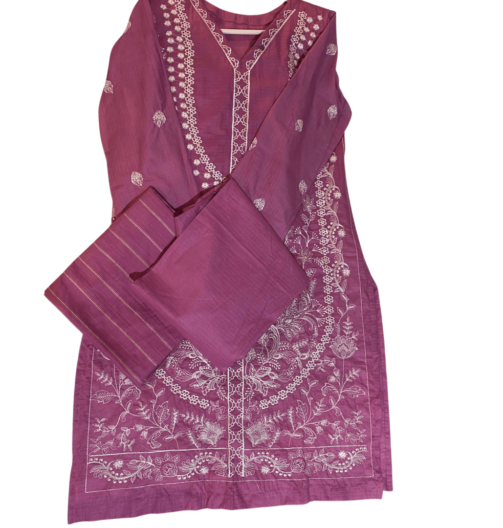 rutba stitched 3pc bareeze lawn